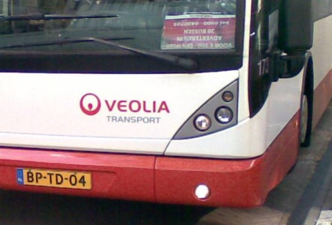 NIEUWE Veolia Bus op AARDGAS